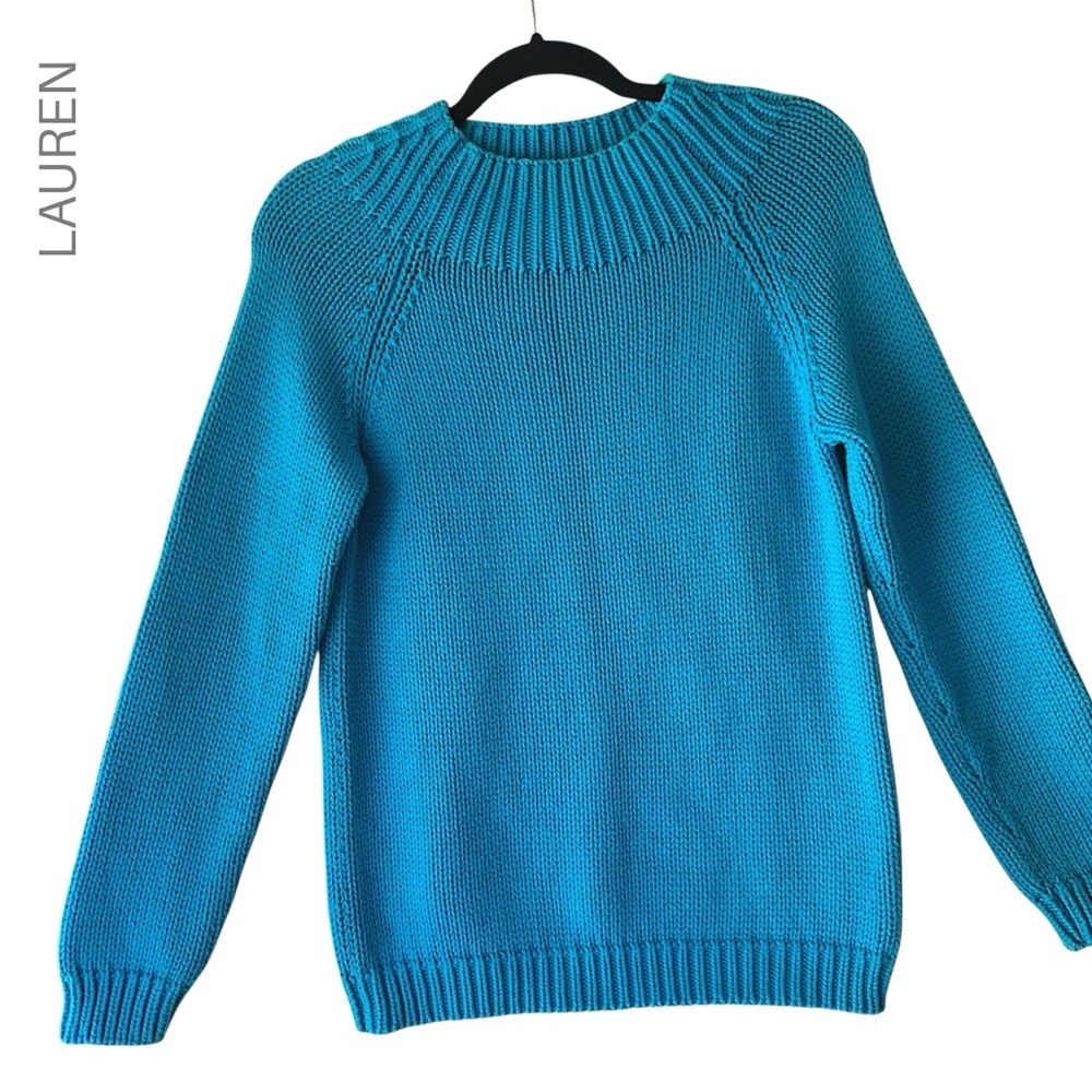LAUREN RALPH LAUREN PURE COTTON BATEAU NECKLINE SWEATER LIKE NEW SMALL